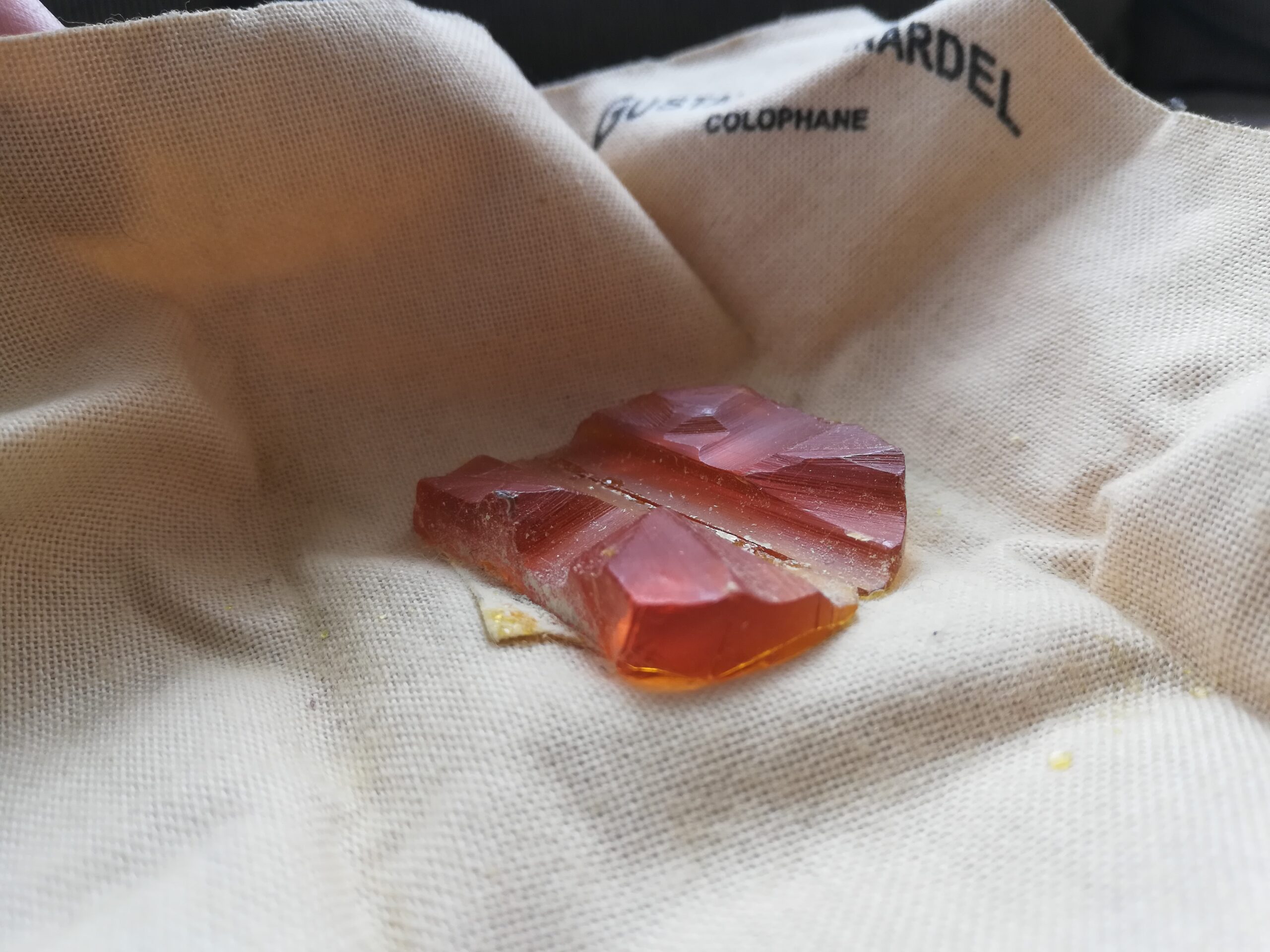 An old rosin cake that lasted five years!