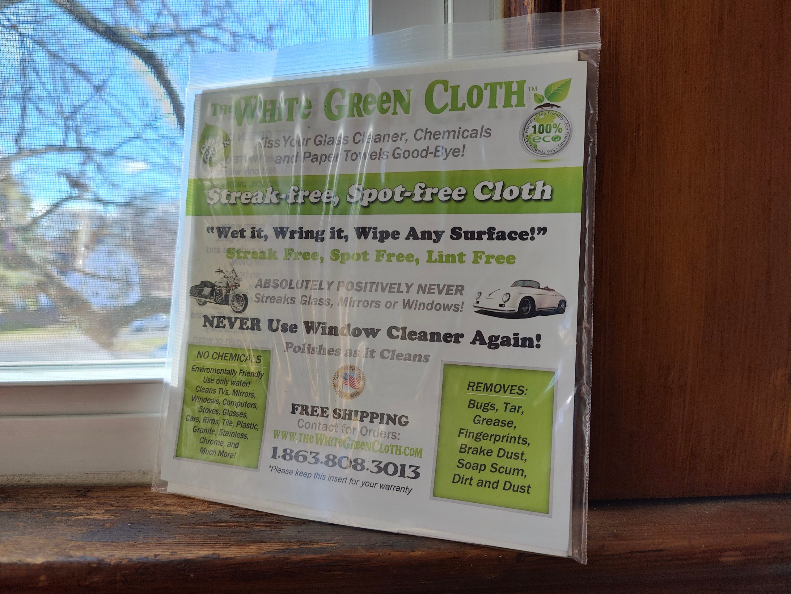 white green cloth review