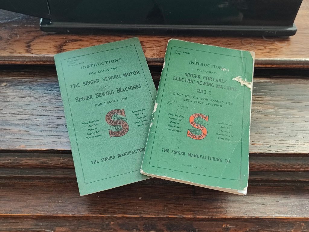 instruction manuals for singer featherweight