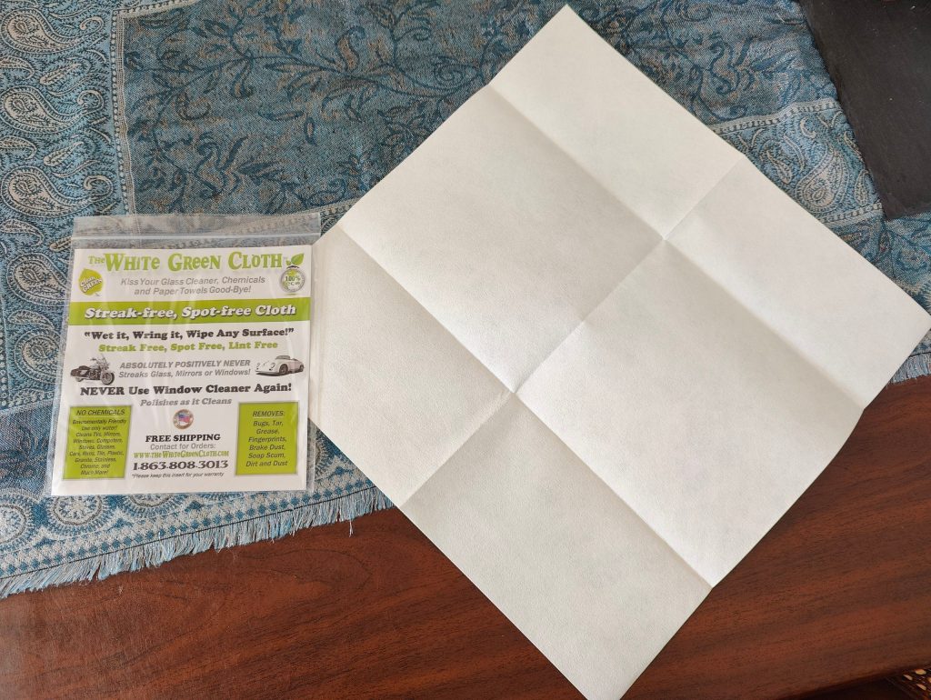 white green cloth unfolded, super big