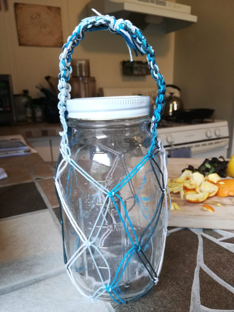 hemp mesh jar holder