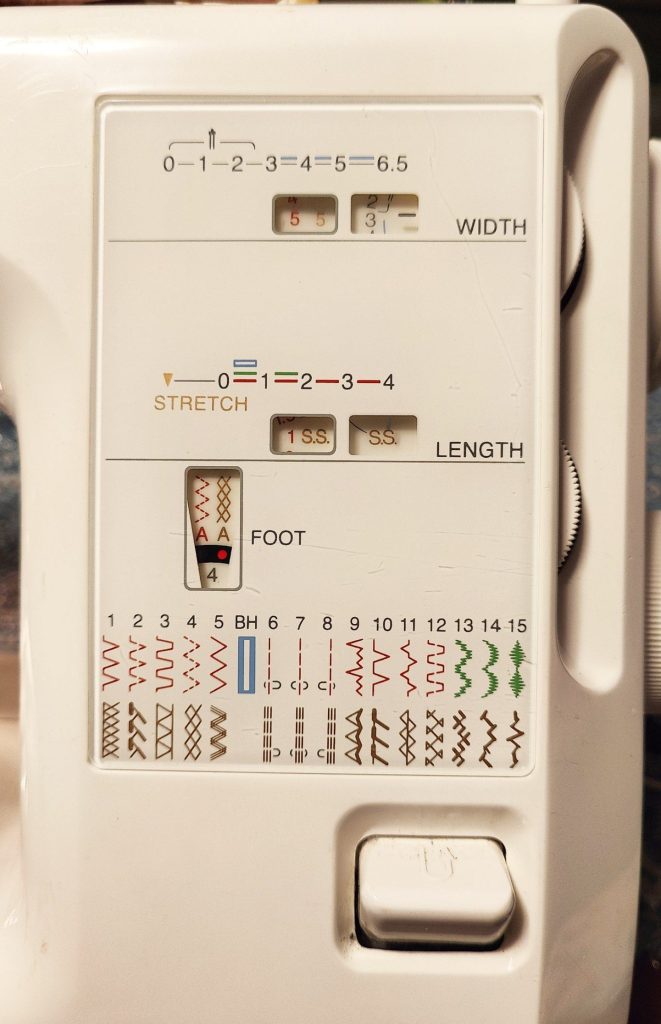 stitch selector on vintage Kenmore machine