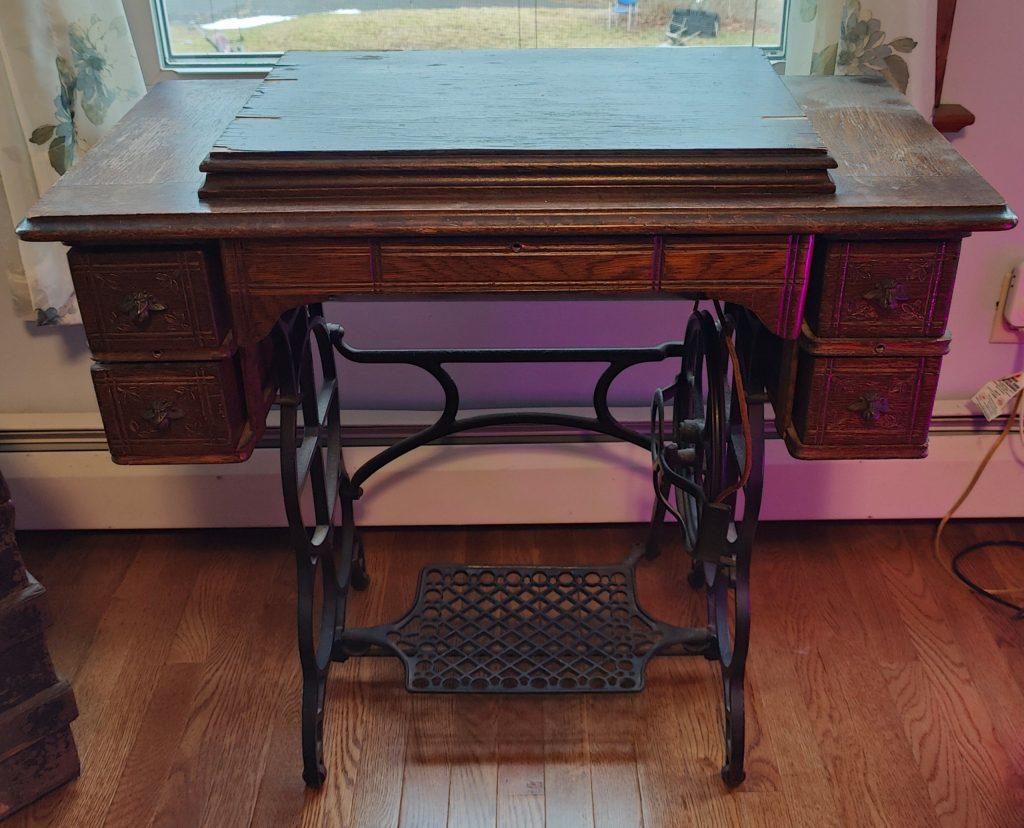 antique sewing table